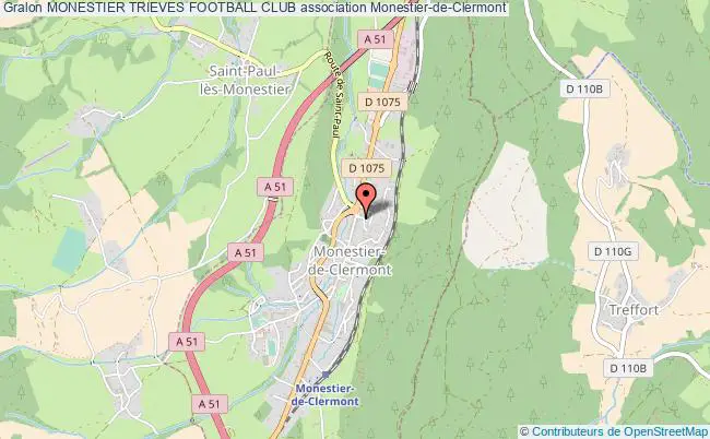plan association Monestier Trieves Football Club Monestier-de-Clermont