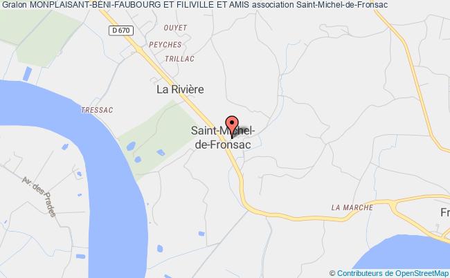 plan association Monplaisant-bÉni-faubourg Et Filiville Et Amis Saint-Michel-de-Fronsac