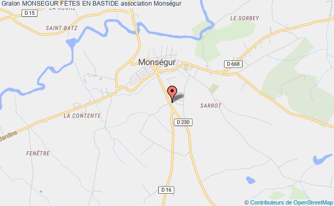 plan association Monsegur Fetes En Bastide Monségur