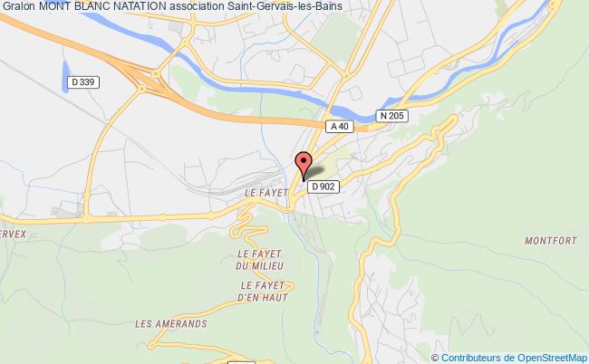 plan association Mont Blanc Natation Saint-Gervais-les-Bains