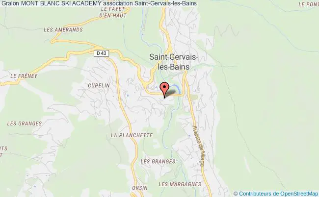plan association Mont Blanc Ski Academy Saint-Gervais-les-Bains