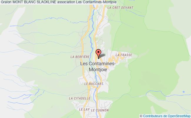 plan association Mont Blanc Slackline Contamines-Montjoie