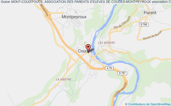 plan association Mont-coud'pouce, Association Des Parents D'eleves De Coudes-montpeyroux Coudes