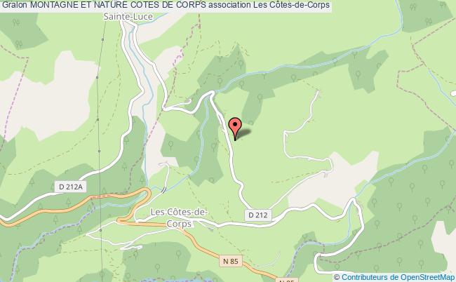 plan association Montagne Et Nature Cotes De Corps Les Côtes-de-Corps