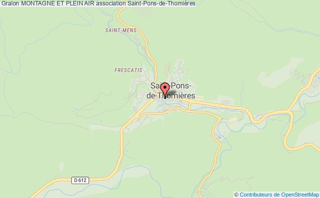 plan association Montagne Et Plein Air Saint-Pons-de-Thomières