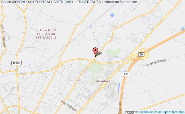 plan association Montauban Football Americain: Les Gerfauts Montauban