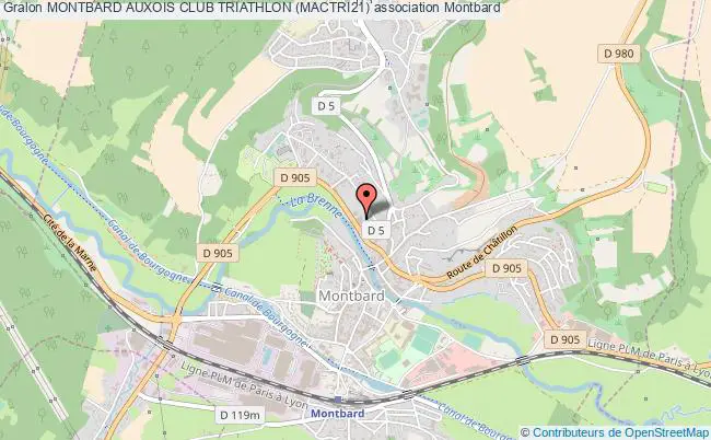 plan association Montbard Auxois Club Triathlon (mactri21) Montbard