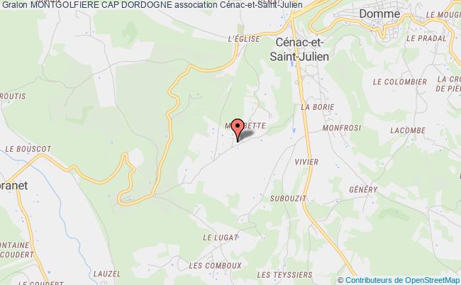 plan association Montgolfiere Cap Dordogne Cénac-et-Saint-Julien