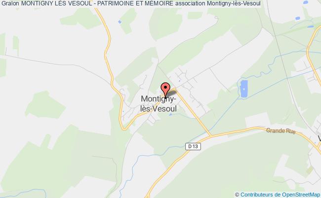 plan association Montigny LÈs Vesoul - Patrimoine Et MÉmoire Montigny-lès-Vesoul