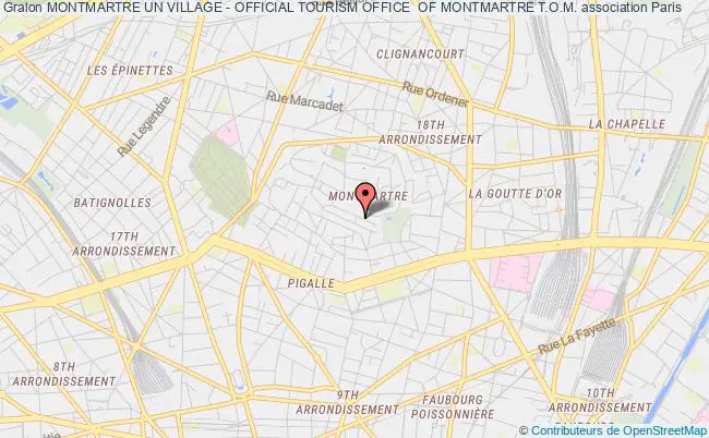 plan association Montmartre Un Village - Official Tourism Office  Of Montmartre T.o.m. Paris