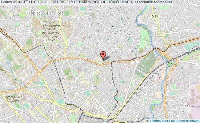 plan association Montpellier Agglomeration Permanence De Soins (maps) Montpellier