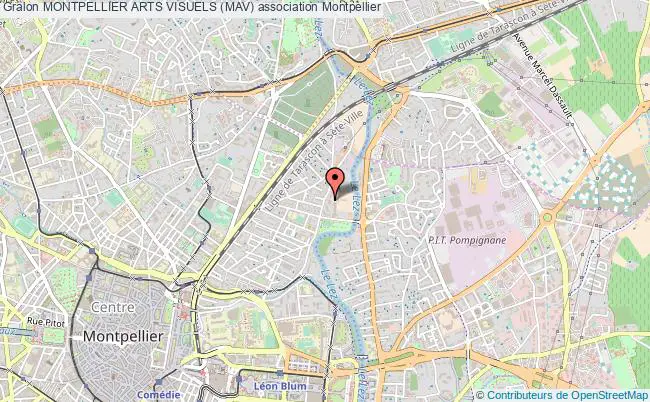 plan association Montpellier Arts Visuels (mav) Montpellier