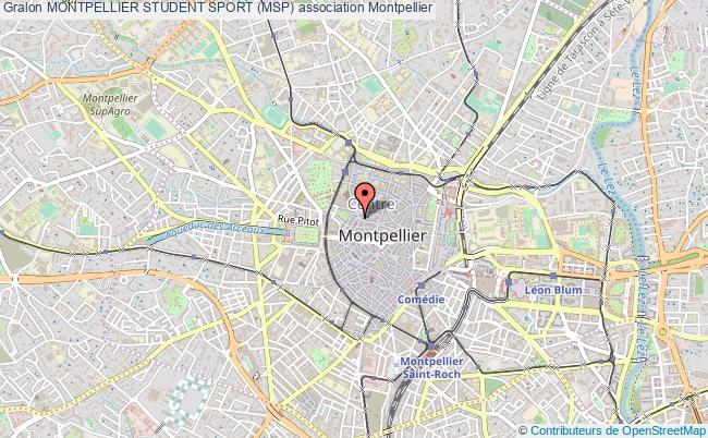 plan association Montpellier Student Sport (msp) Montpellier