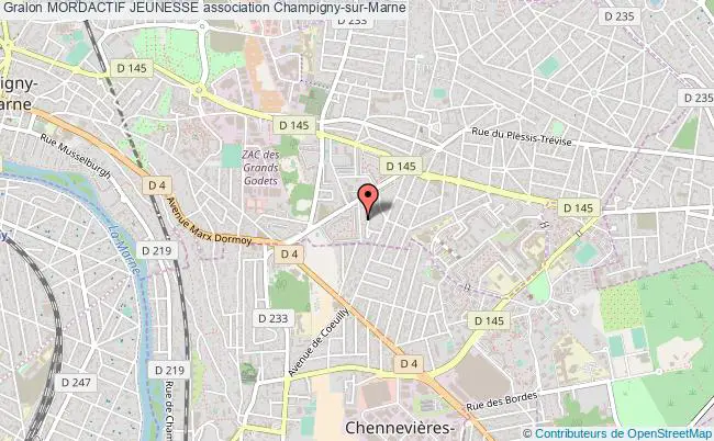 plan association Mordactif Jeunesse Champigny-sur-Marne