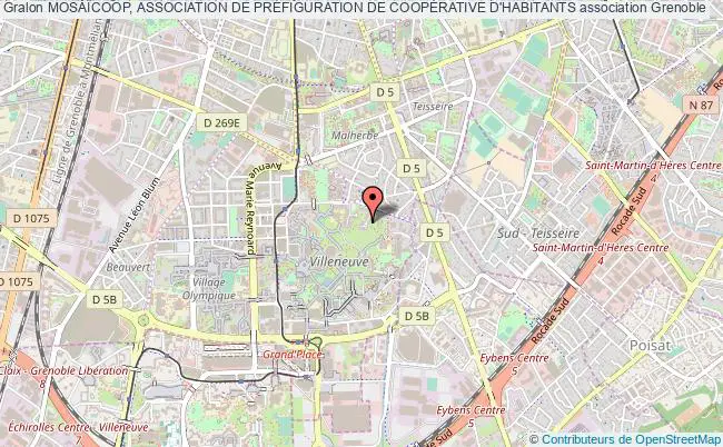 plan association MosaÏcoop, Association De PrÉfiguration De CoopÉrative D'habitants Grenoble