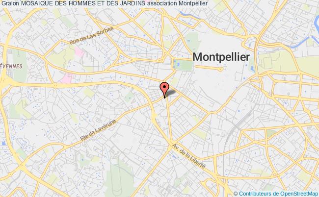 plan association Mosaique Des Hommes Et Des Jardins Montpellier