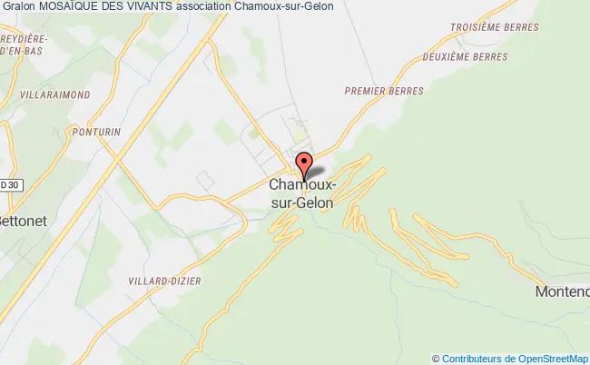 plan association MosaÏque Des Vivants Chamoux-sur-Gelon