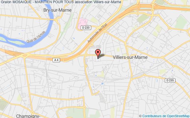 plan association Mosaique - Maintien Pour Tous Villiers-sur-Marne