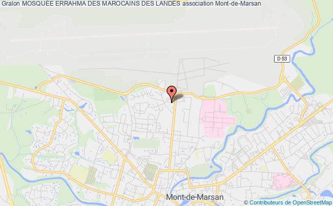 plan association MosquÉe Errahma Des Marocains Des Landes Mont-de-Marsan