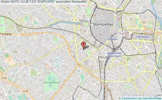plan association Moto Club "les Templiers" Montpellier