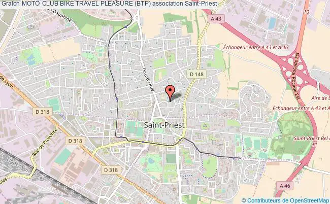 plan association Moto Club Bike Travel Pleasure (btp) Saint-Priest