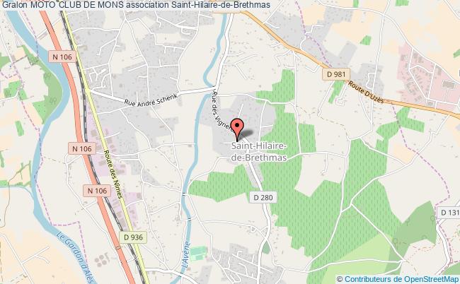 plan association Moto Club De Mons Saint-Hilaire-de-Brethmas