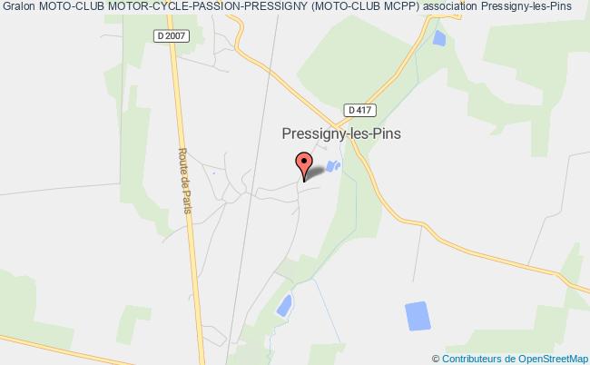 plan association Moto-club Motor-cycle-passion-pressigny (moto-club Mcpp) Pressigny-les-Pins