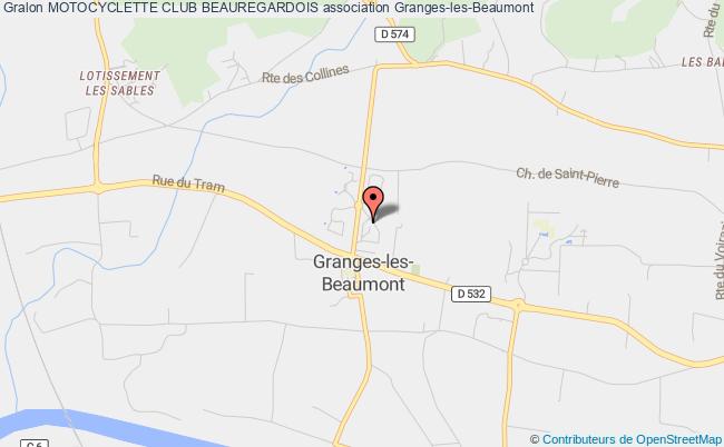 plan association Motocyclette Club Beauregardois Granges-les-Beaumont