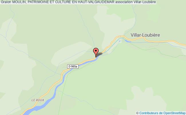 plan association Moulin, Patrimoine Et Culture En Haut-valgaudemar Villar-Loubière