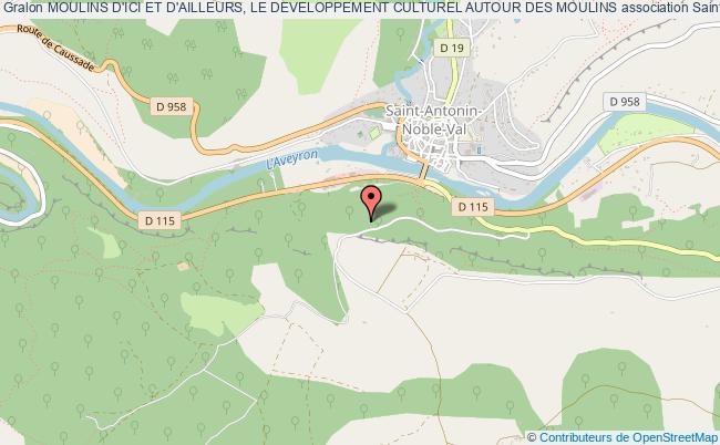 plan association Moulins D'ici Et D'ailleurs, Le Developpement Culturel Autour Des Moulins Saint-Antonin-Noble-Val