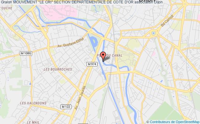 plan association Mouvement "le Cri" Section Departementale De Cote D'or Dijon