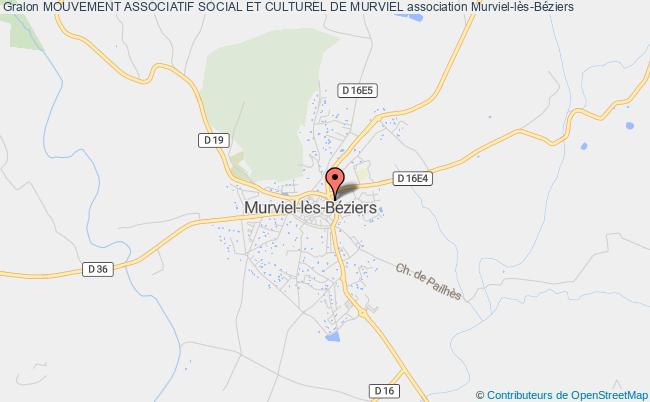 plan association Mouvement Associatif Social Et Culturel De Murviel Murviel-lès-Béziers