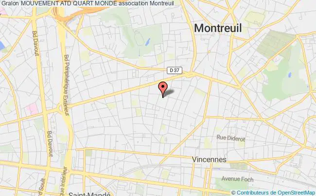 plan association Mouvement Atd Quart Monde Montreuil