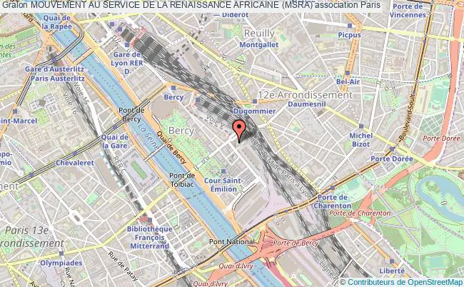 plan association Mouvement Au Service De La Renaissance Africaine (msra) Paris