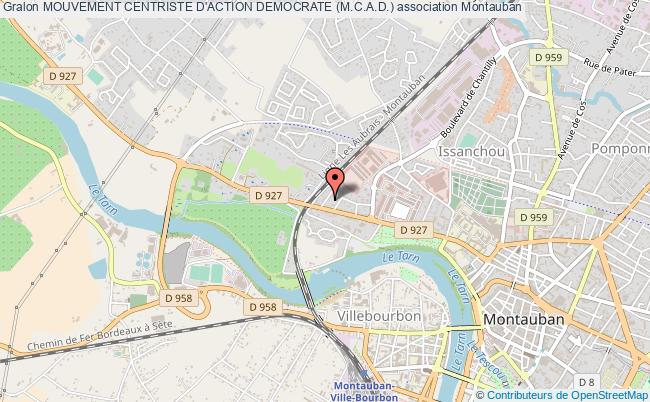 plan association Mouvement Centriste D'action Democrate (m.c.a.d.) Montauban