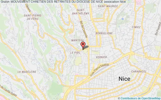 plan association Mouvement Chretien Des Retraites Du Diocese De Nice Nice