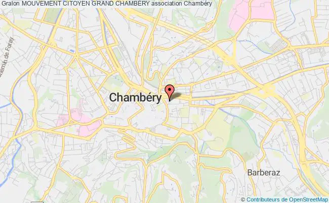 plan association Mouvement Citoyen Grand ChambÉry Chambéry
