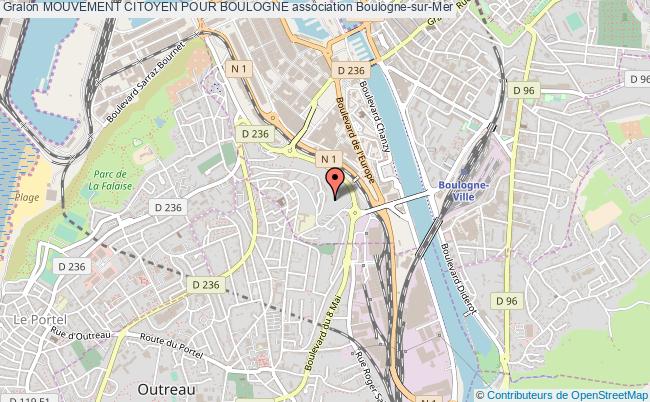 plan association Mouvement Citoyen Pour Boulogne Boulogne-sur-Mer
