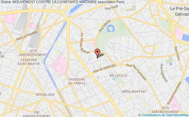 plan association Mouvement Contre La Constante Macabre Paris