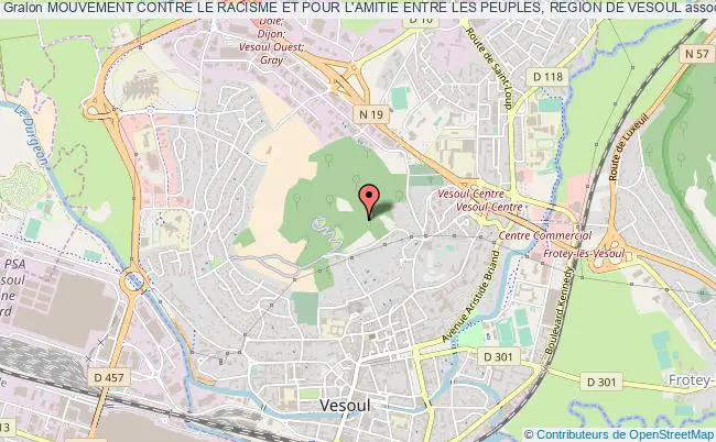 plan association Mouvement Contre Le Racisme Et Pour L'amitie Entre Les Peuples, Region De Vesoul Vesoul