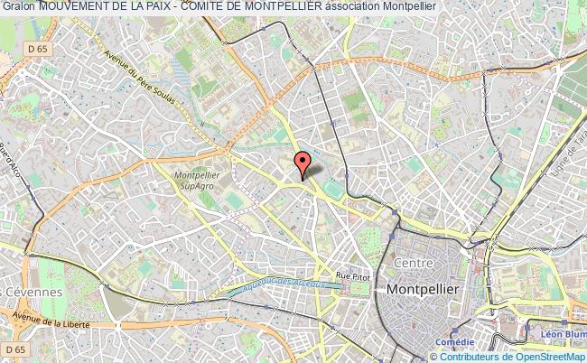 plan association Mouvement De La Paix - Comite De Montpellier Montpellier