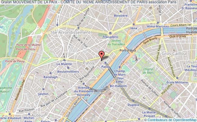 plan association Mouvement De La Paix - Comite Du 16eme Arrondissement De Paris PARIS
