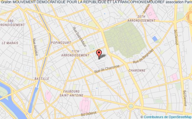 plan association Mouvement Democratique Pour La Republique Et La Francophoniemoudref Paris
