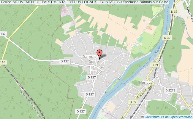 plan association Mouvement Departemental D'elus Locaux - Contacts Samois-sur-Seine