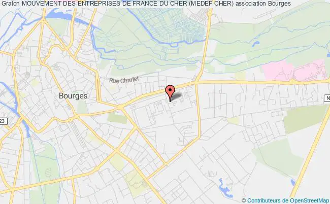 plan association Mouvement Des Entreprises De France Du Cher (medef Cher) Bourges