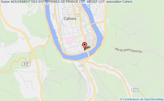 plan association Mouvement Des Entreprises De France Lot -medef Lot- Cahors