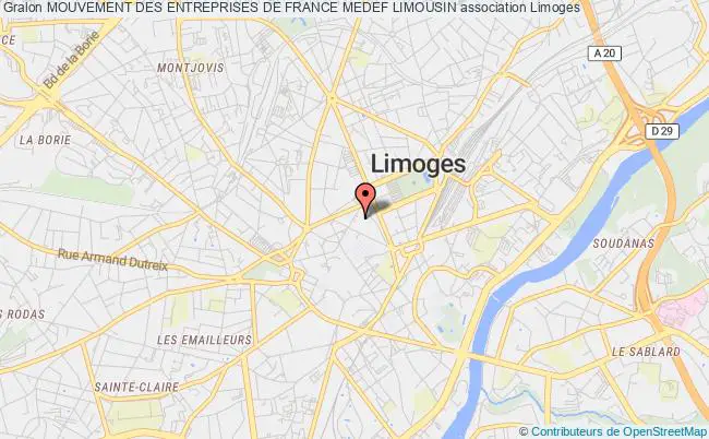 plan association Mouvement Des Entreprises De France Medef Limousin Limoges