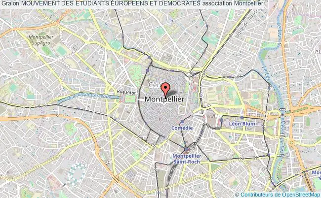 plan association Mouvement Des Etudiants Europeens Et Democrates Montpellier
