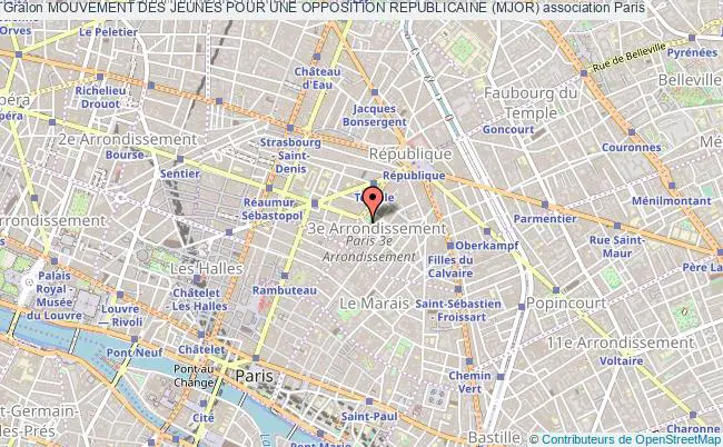 plan association Mouvement Des Jeunes Pour Une Opposition Republicaine (mjor) Paris 3e