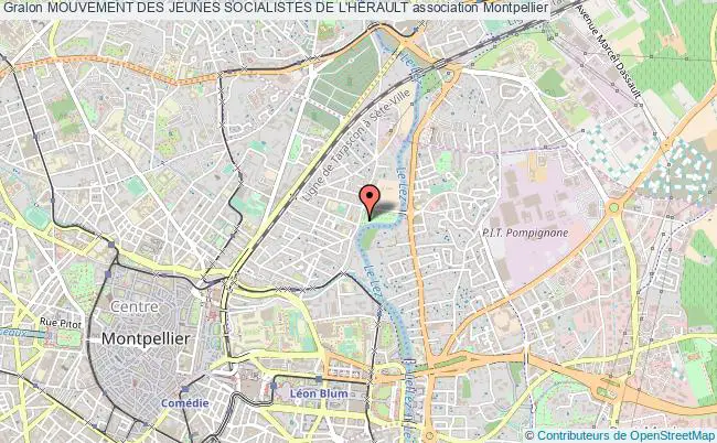 plan association Mouvement Des Jeunes Socialistes De L'herault Montpellier